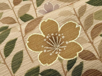 平和屋着物●訪問着　草花文　金彩　正絹　逸品　CABK2213gh