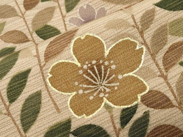 平和屋着物●訪問着　草花文　金彩　正絹　逸品　CABK2213gh