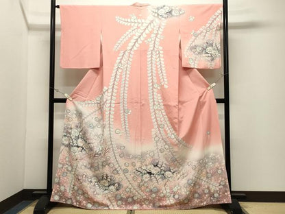 平和屋着物●越後十日町の一流染匠　桐屋・翠山工房　訪問着　辻が花　絞り　暈し染め　正絹　逸品　CABK2215gh