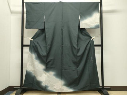 平和屋着物●訪問着　紬地　作家物　道長吉祥文　正絹　逸品　CABK2217gh