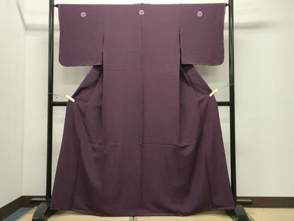 平和屋着物●こむさでもーど・COMME CA DU MODE　色無地　似せ紫色　正絹　逸品　未使用　CABK2220gh