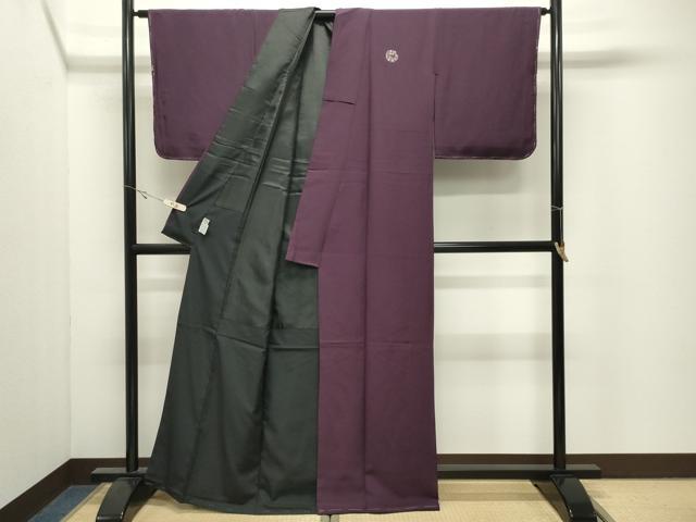 平和屋着物●こむさでもーど・COMME CA DU MODE　色無地　似せ紫色　正絹　逸品　未使用　CABK2220gh