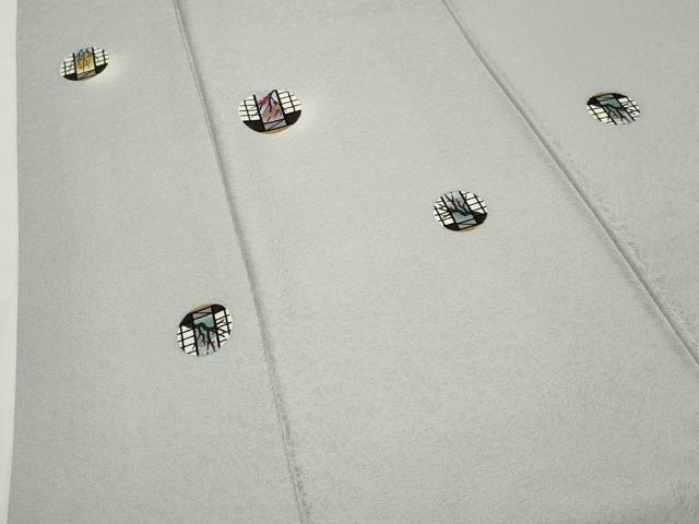 平和屋着物●上質な小紋　花丸文　正絹　逸品　CABK2221gh