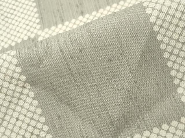 平和屋着物●上質な小紋　紬地　市松文　正絹　逸品　CABK2223gh