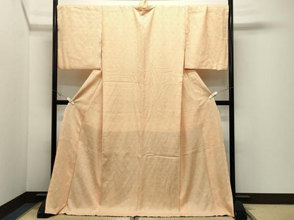 平和屋着物●大変加工の良い総絞り小紋　ロング丈　正絹　逸品　CABK2236gh