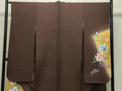 平和屋着物●豪華振袖　百合　暈し染め　金彩　正絹　逸品　CABK2238gh