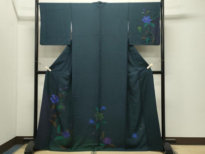 平和屋着物●訪問着　草花文　金彩　正絹　逸品　CABK2243gh