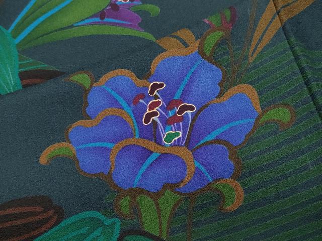 平和屋着物●訪問着　草花文　金彩　正絹　逸品　CABK2243gh