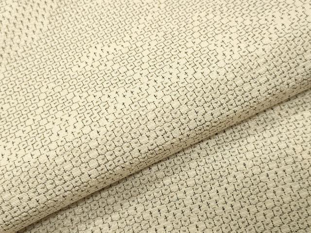 平和屋着物●本塩沢　110亀甲　幾何学文様　正絹　逸品　CABK2245gh