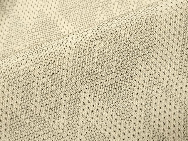 平和屋着物●本塩沢　110亀甲　幾何学文様　正絹　逸品　CABK2245gh