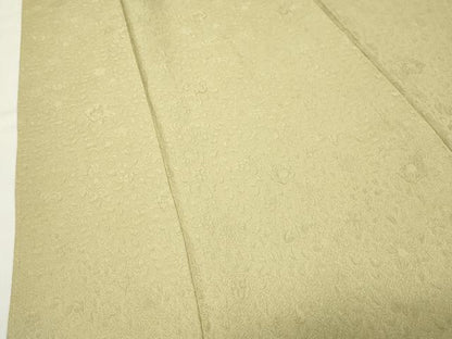 平和屋着物●上質な色無地　辻が花地紋　女郎花色　正絹　逸品　CABK2247gh