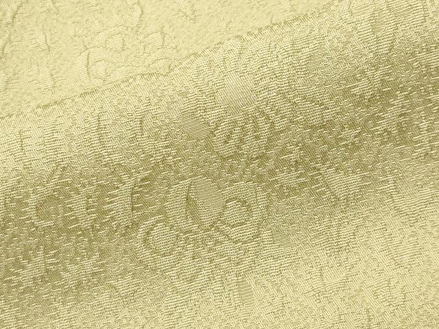 平和屋着物●上質な色無地　辻が花地紋　女郎花色　正絹　逸品　CABK2247gh