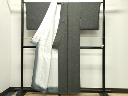 平和屋着物●上質な小紋　作家物　舞桜文　正絹　逸品　CABK2249gh