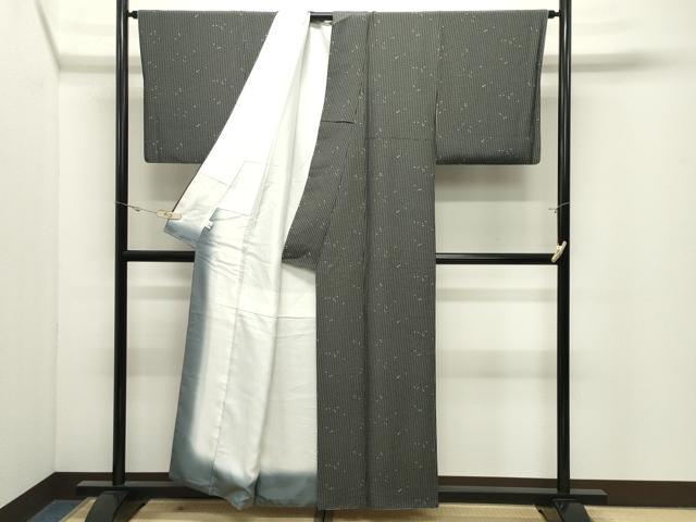 平和屋着物●上質な小紋　作家物　舞桜文　正絹　逸品　CABK2249gh