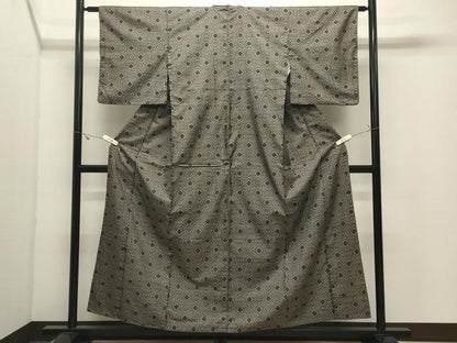 平和屋着物●本場大島紬　龍郷絣　正絹　逸品　CABK2253gh