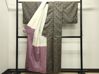 平和屋着物●本場大島紬　龍郷絣　正絹　逸品　CABK2253gh