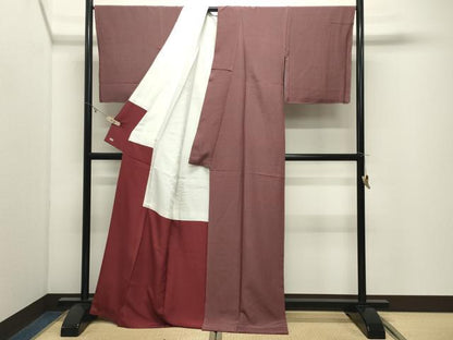 平和屋着物●上質な小紋　菱吉祥文　三越扱い　正絹　逸品　未使用　CABK2254gh