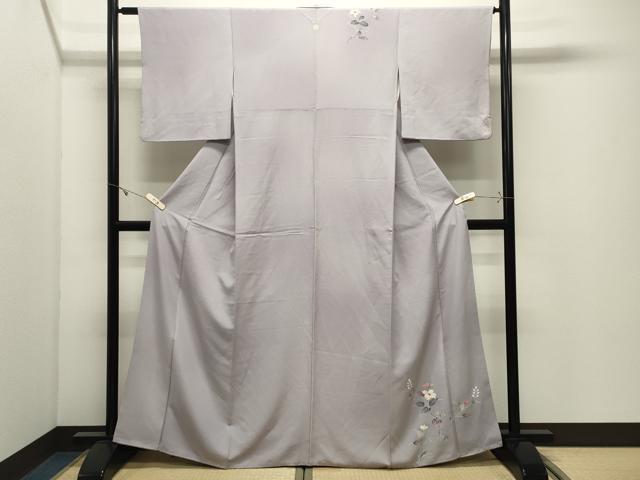 平和屋着物●訪問着　作家物　枝花文　正絹　逸品　CABK2255gh