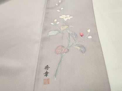 平和屋着物●訪問着　作家物　枝花文　正絹　逸品　CABK2255gh