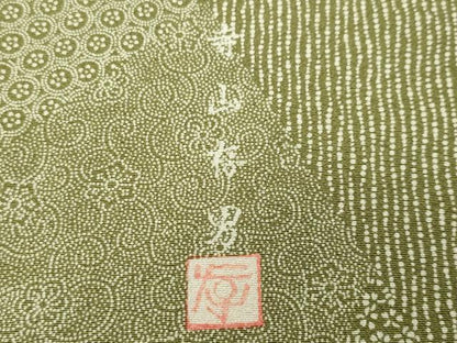 平和屋着物●江戸小紋　寺山存男　寄せ小紋柄　正絹　逸品　CABK2264gh