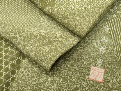 平和屋着物●江戸小紋　寺山存男　寄せ小紋柄　正絹　逸品　CABK2264gh