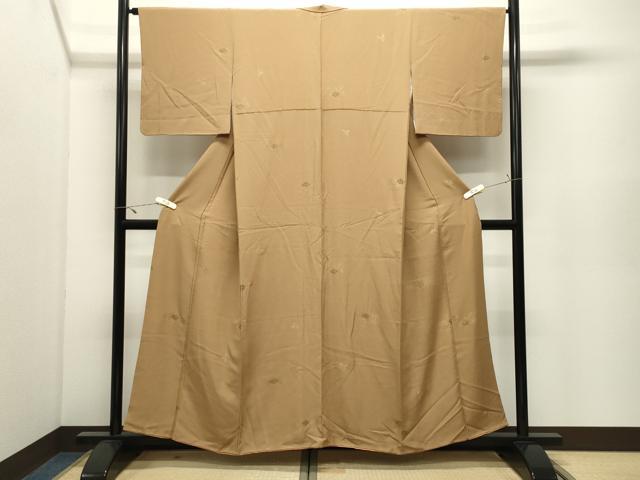 平和屋着物●上質な小紋　花唐草文　金彩　正絹　逸品　CABK2266gh
