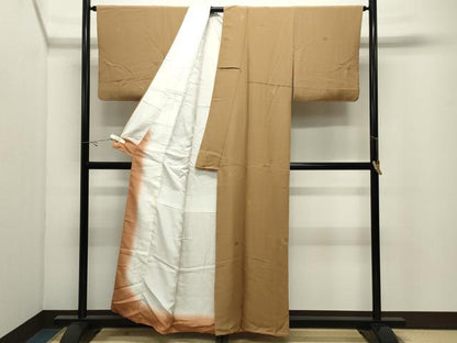 平和屋着物●上質な小紋　花唐草文　金彩　正絹　逸品　CABK2266gh