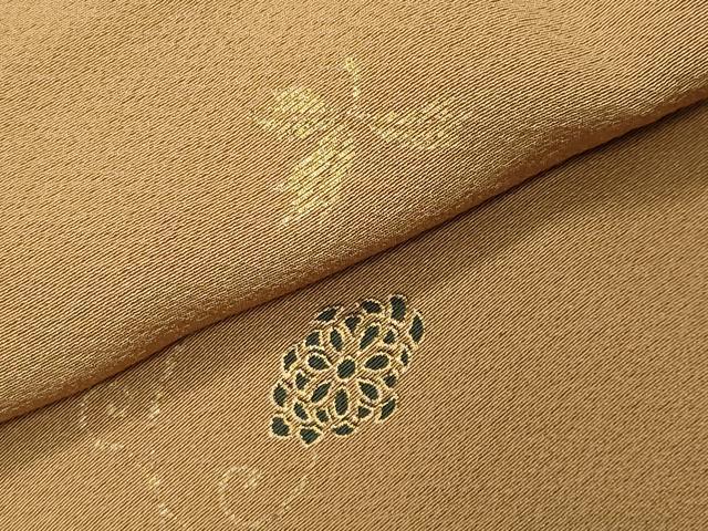 平和屋着物●上質な小紋　花唐草文　金彩　正絹　逸品　CABK2266gh