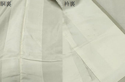 平和屋着物●上質な色無地　立波地紋　砂色　正絹　逸品　未使用　CABK2269gh