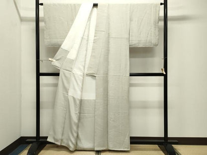 平和屋着物●上質な色無地　立波地紋　砂色　正絹　逸品　未使用　CABK2269gh