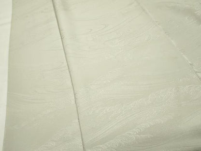 平和屋着物●上質な色無地　立波地紋　砂色　正絹　逸品　未使用　CABK2269gh