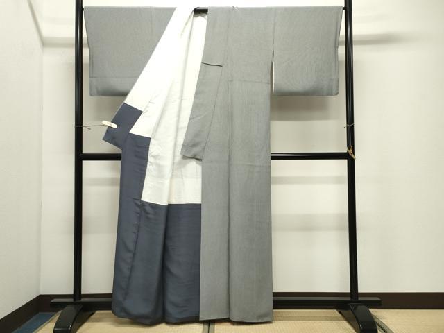 平和屋着物●上質な小紋　縞　正絹　逸品　CABK2270gh