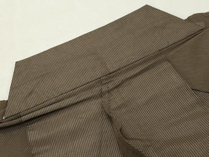 平和屋着物●男性　馬乗り袴　縞　正絹　逸品　CABK2284gh