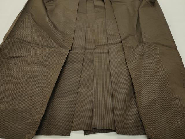 平和屋着物●男性　馬乗り袴　縞　正絹　逸品　CABK2284gh