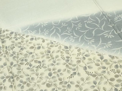 平和屋着物●訪問着　紬地　草花文　暈し染め　さが美扱い　正絹　逸品　未使用　CABK2286gh