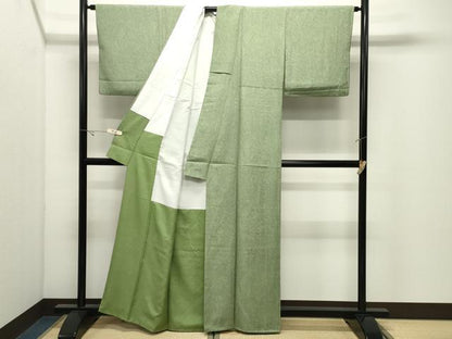平和屋着物●上質な小紋　墨流し文様　正絹　逸品　CABK2292gh