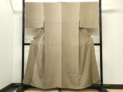 平和屋着物●上質な小紋　縞　正絹　逸品　未使用　CABK2294gh