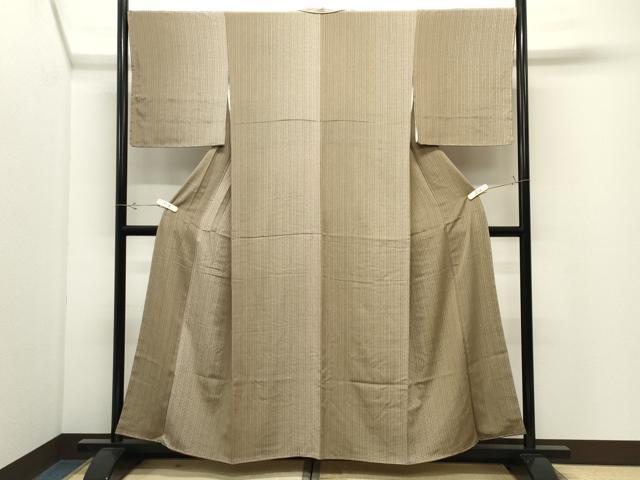 平和屋着物●上質な小紋　縞　正絹　逸品　未使用　CABK2294gh