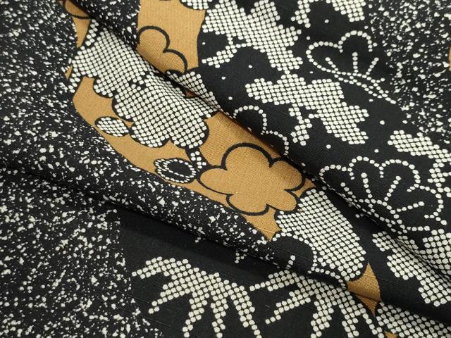 平和屋着物●上質な紬　松竹梅文　ロング丈　正絹　逸品　CABK2297gh