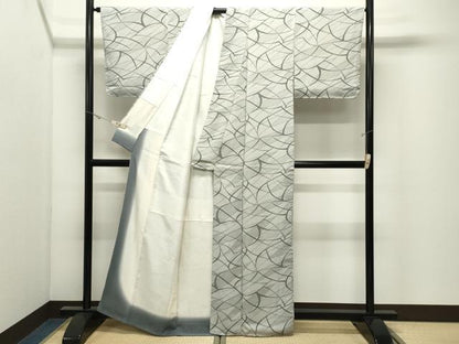 平和屋着物●上質な小紋　芝草文　正絹　逸品　未使用　CABK2299gh