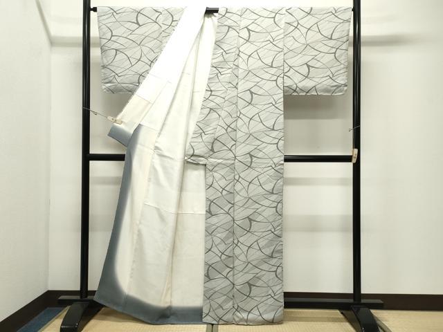平和屋着物●上質な小紋　芝草文　正絹　逸品　未使用　CABK2299gh