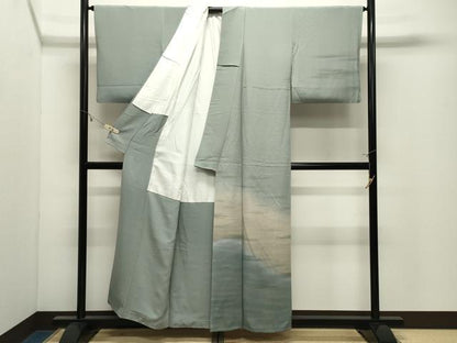 平和屋着物●訪問着　作家物　遠山風景文　暈し染め　正絹　逸品　CABK2302gh