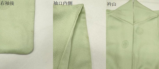 平和屋着物●上質な色無地　舞花地紋　夏虫色　正絹　逸品　CABK2307gh