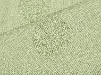 平和屋着物●上質な色無地　舞花地紋　夏虫色　正絹　逸品　CABK2307gh
