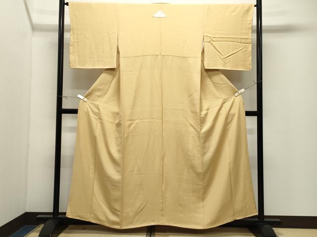 平和屋着物●上質な色無地　卵色　正絹　逸品　未使用　CABK2308gh