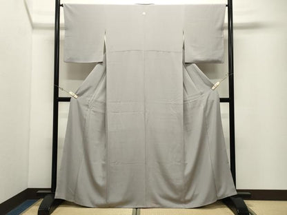 平和屋着物●上質な色無地　霞色　正絹　逸品　CABK2309gh