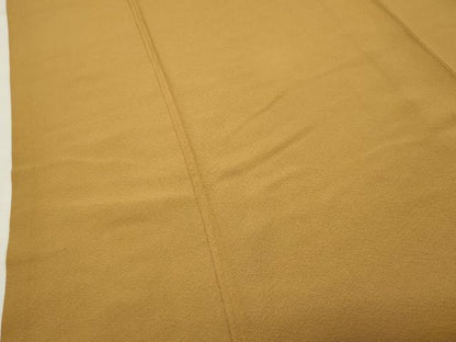 平和屋着物●上質な色無地　山吹茶色　正絹　逸品　CABK2310gh