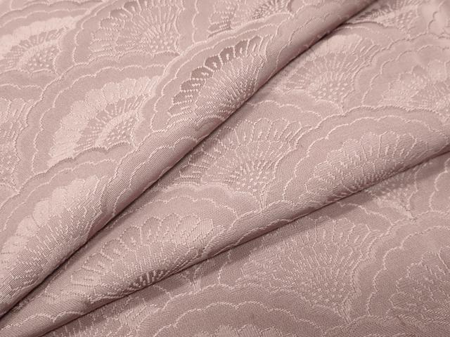 平和屋着物●上質な色無地　青海波花地紋　薄柿色　正絹　逸品　未使用　CABK2311gh
