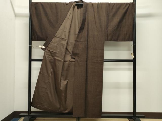 平和屋着物●男性　紬　霞文　キングサイズ　正絹　逸品　CABK2313gh