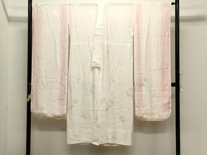 平和屋着物●振袖用長襦袢　無双仕立て　跳兎地紋　暈し染め　正絹　逸品　CABK2320gh
